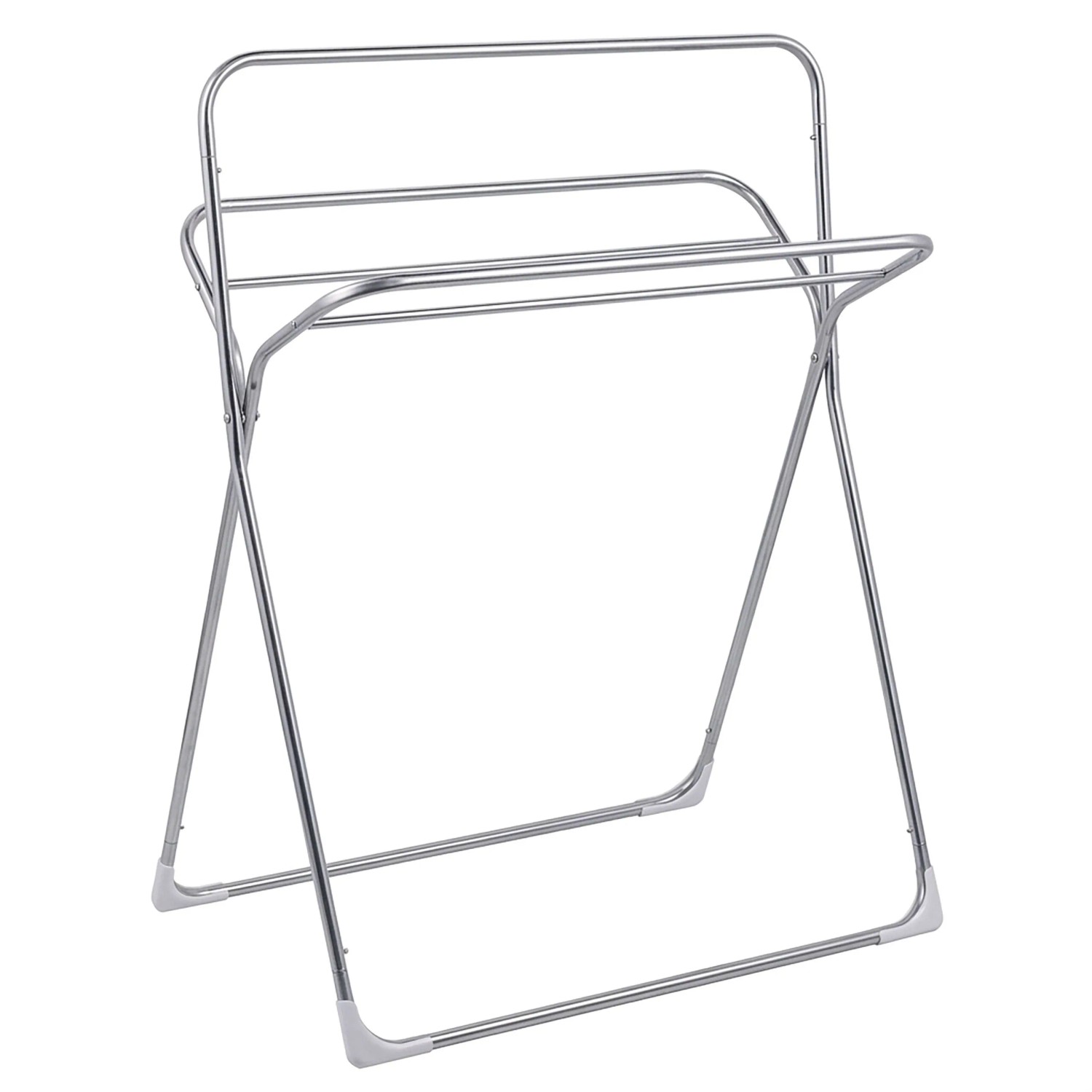 Relaxdays Wäscheständer Edelstahl Silber Freistehend Klappbar Rutschfest 106,4 cm x 34,6 cm x 78,6 cm 1,94 kg