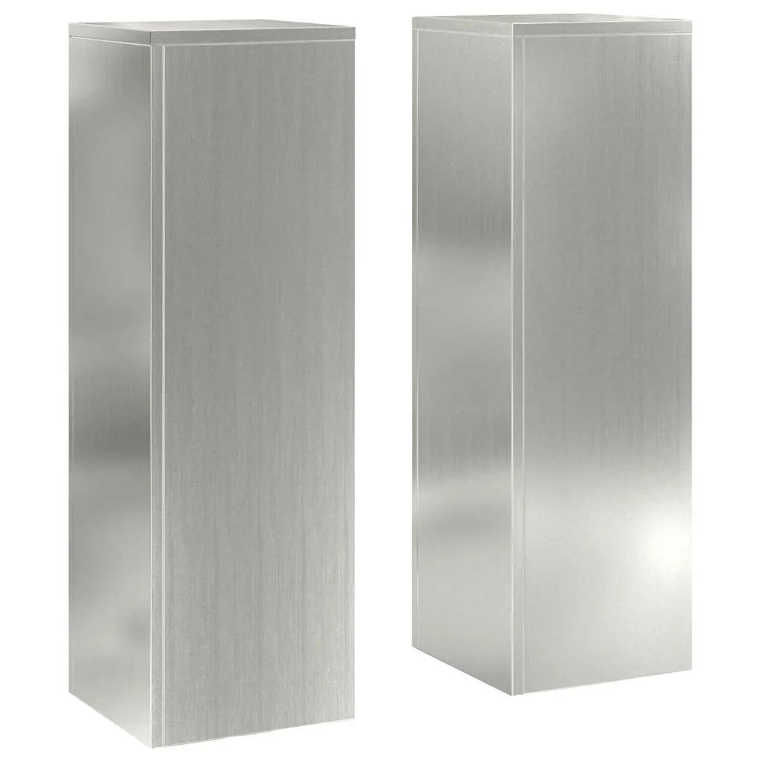 vidaXL Pflanzenständer 2 Stk Silber 24 x 24 x 75 cm Verzinkter Stahl 865825