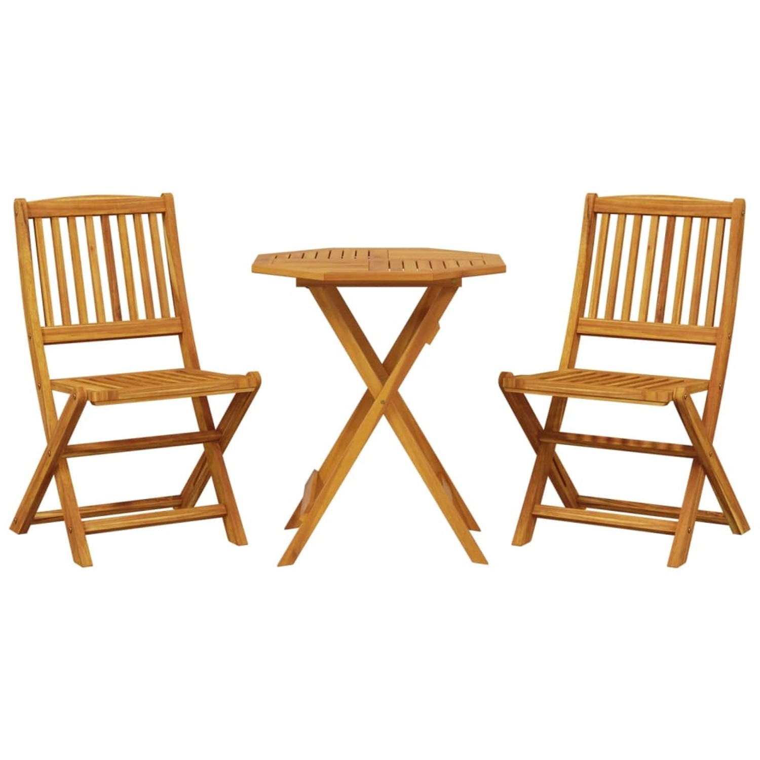 vidaXL 3-Tlg Bistro-Set Klappbar Massivholz Akazie 3295253