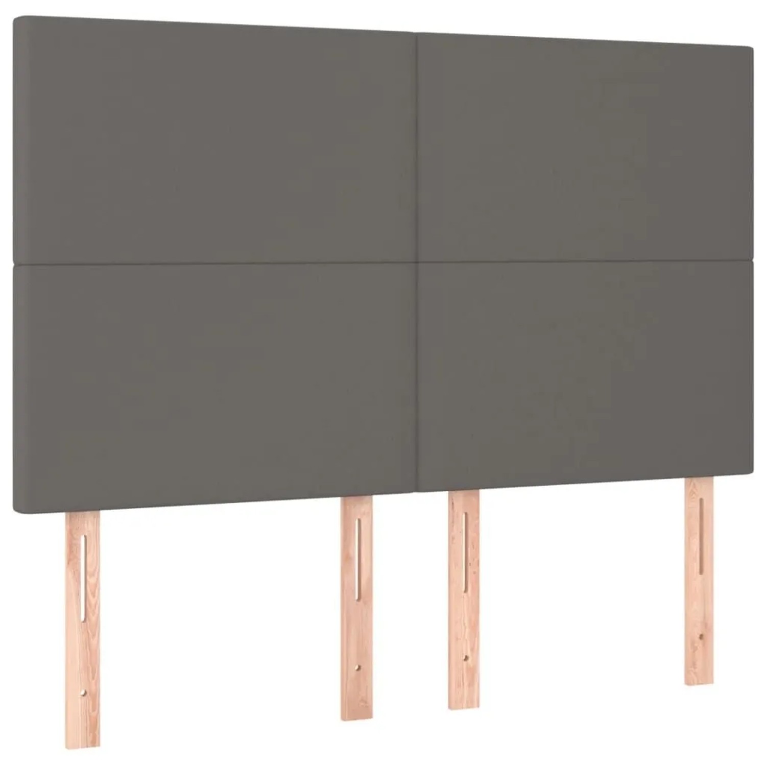 vidaXL Kopfteil Grau 144x5x118/128 cm Kunstleder 3116146