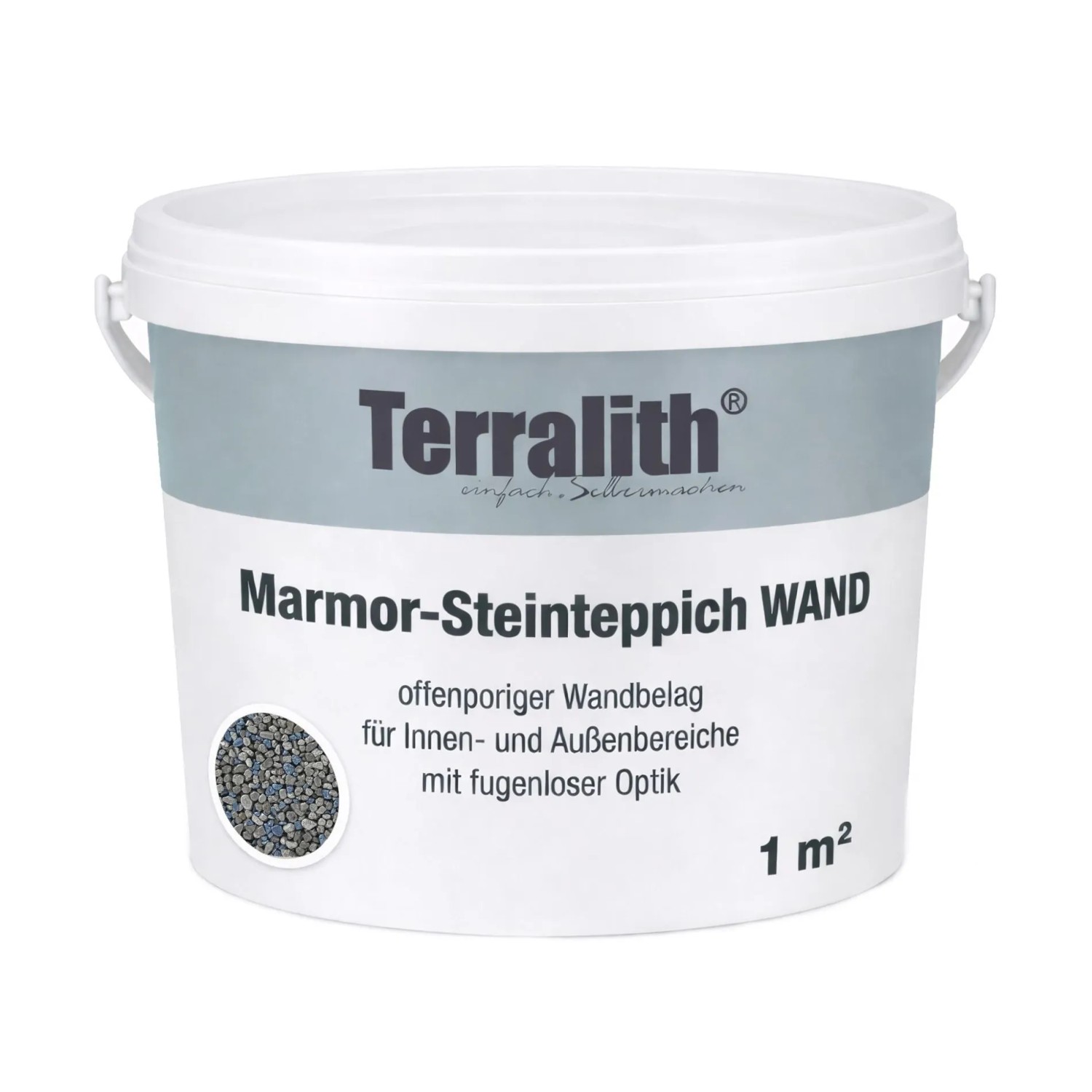 Terralith Metallic Steinteppich Wand Metallic Mix 207 für 1 m²