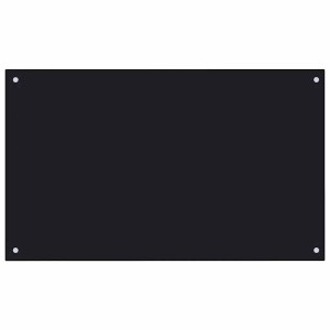 Schwarze vidaXL Küchenrückwand aus Hartglas, 100x60 cm, Spritzschutz.
