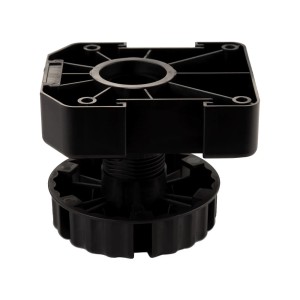 SOTECH 4er Set Möbelfüße Schwarz mit Sockelhöhe 75 mm