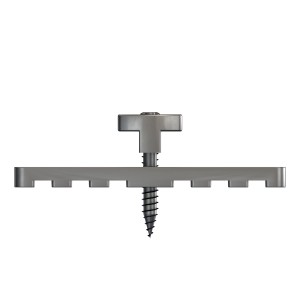 GS Terrassenclip Base mit Schraube, zur Dielenbefestigung auf Aluminium-Unterkonstruktion.