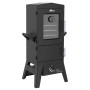El Fuego Gasgrill/Smoker Portland W2, schwarz, mit Glasfenster und Thermometer.