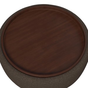 Bessagi Home Couchtisch Kira Chenille Braun / Walnuss