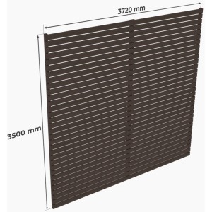Holzbrüder Carport-Rückwand Ralf, Fichte graubraun, 350x372cm, Witterungsschutz & Sichtschutz für Carports.
