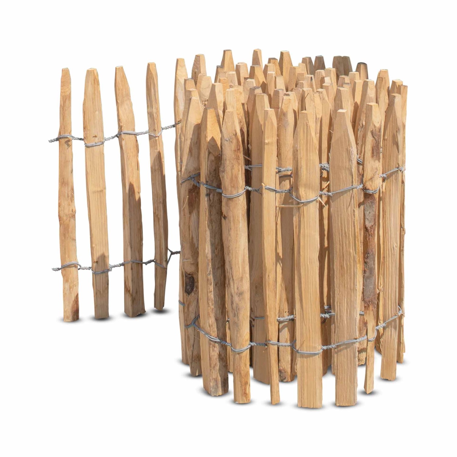 Stiltreu Französischer Premium Staketenzaun Kastanie 500 cm x 50 cm Lattenabstand 2-3 cm