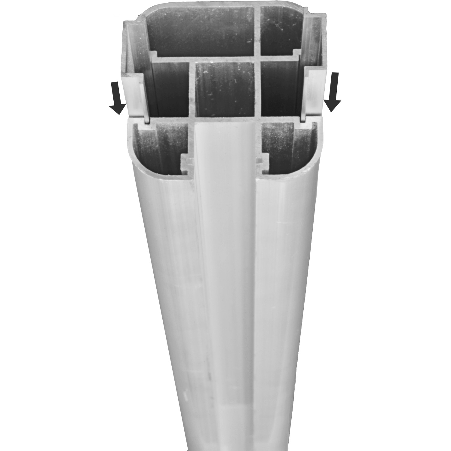 T & J Dalu-Serie Pfosten Alu-anodisiert