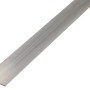 Silbernes, gleichschenkliges Winkelprofil aus Aluminium, 15x15x2000 mm.