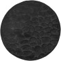 Runder, schwarzer Euroshowers Badvorleger Rimini mit Steinoptik und Memory Schaum, 60 cm.
