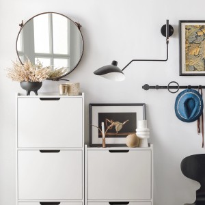 SoBuy Schuhkipper FSR151-H-W, weißer Schuhschrank mit 3 Klappen im Flur.