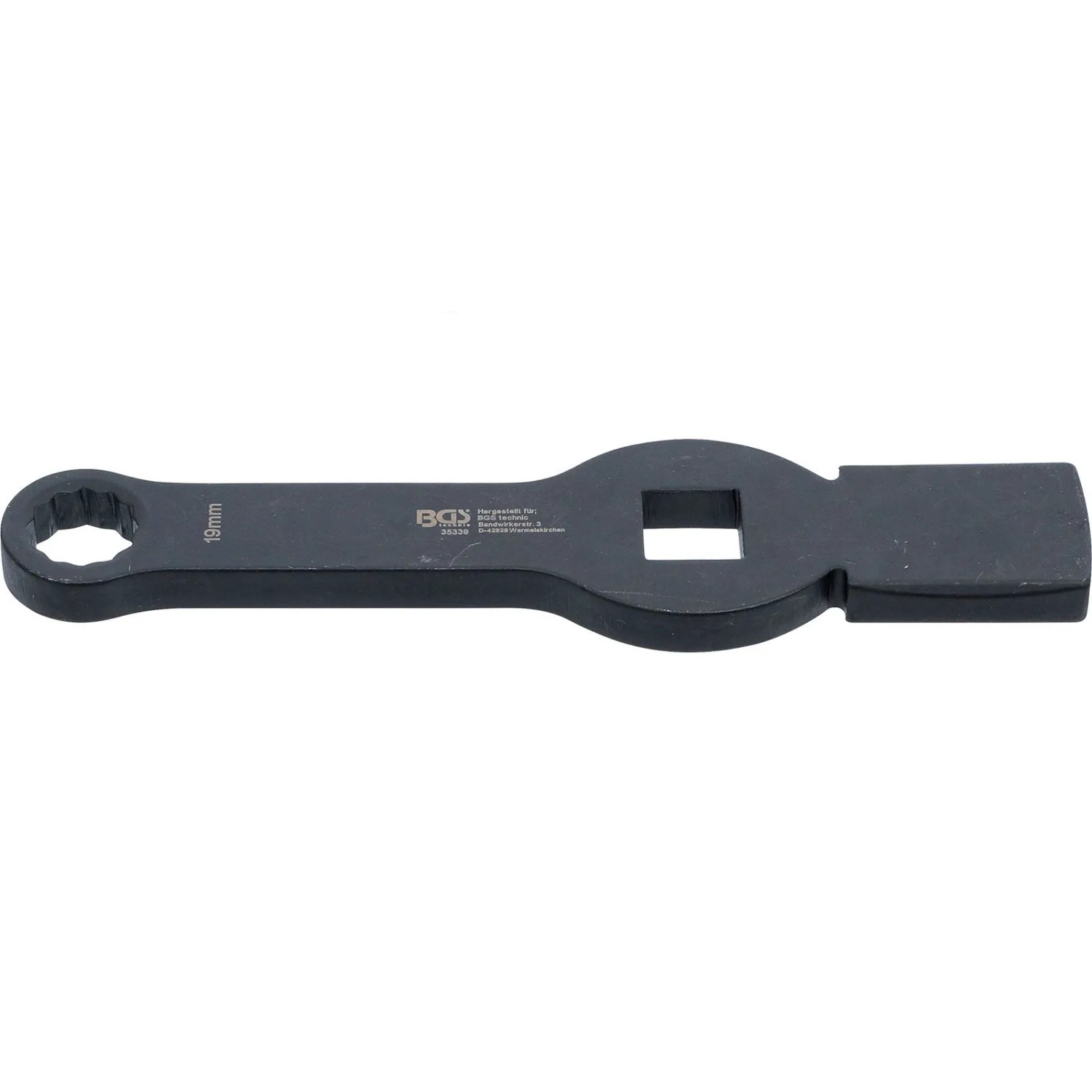 BGS Schlag Ringschlüssel Zwölfkant Mit 2 Schlagflächen SW 19 Mm 35339