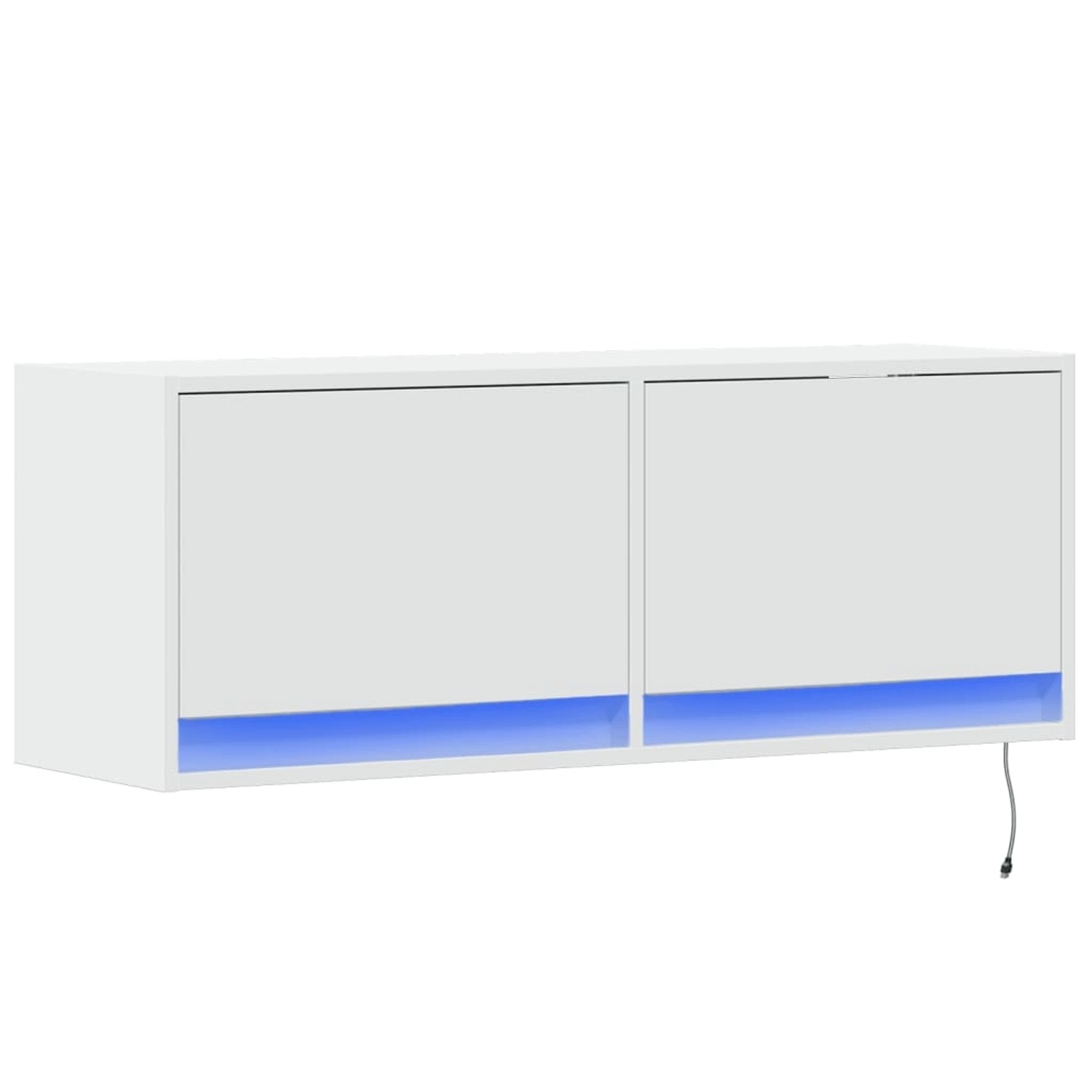 vidaXL TV-Wandschrank mit LED-Beleuchtung Weiß 100x31x35 cm 852362 günstig online kaufen