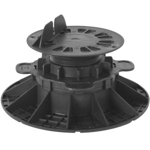 Verstellbares GS Terrassen Stelzlager 70-120 mm mit Balkenaufnahme für Terrassendielen.