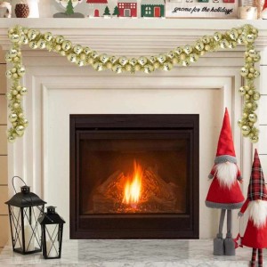 vidaXL Weihnachtskugelgirlande Gold 186 cm Polystyrol 42019692