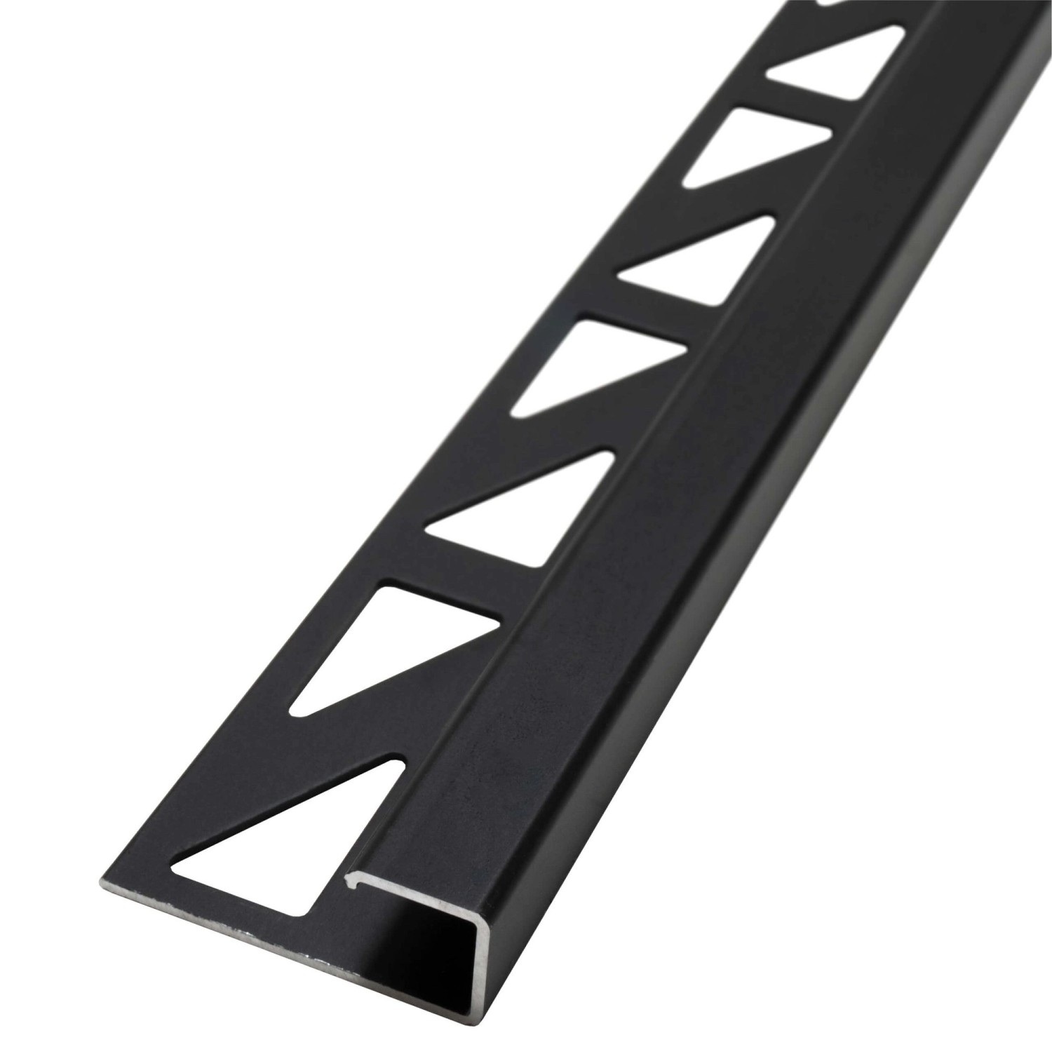 Dalsys Fliesenschiene Aluminium 2,5m x 8mm Eckprofil Schwarz günstig online kaufen