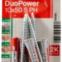 Fischer Universaldübel DuoPower 10x50 mm, 4er-Pack. Universaldübel mit Schrauben für sicheren Halt in versch. Materialien.