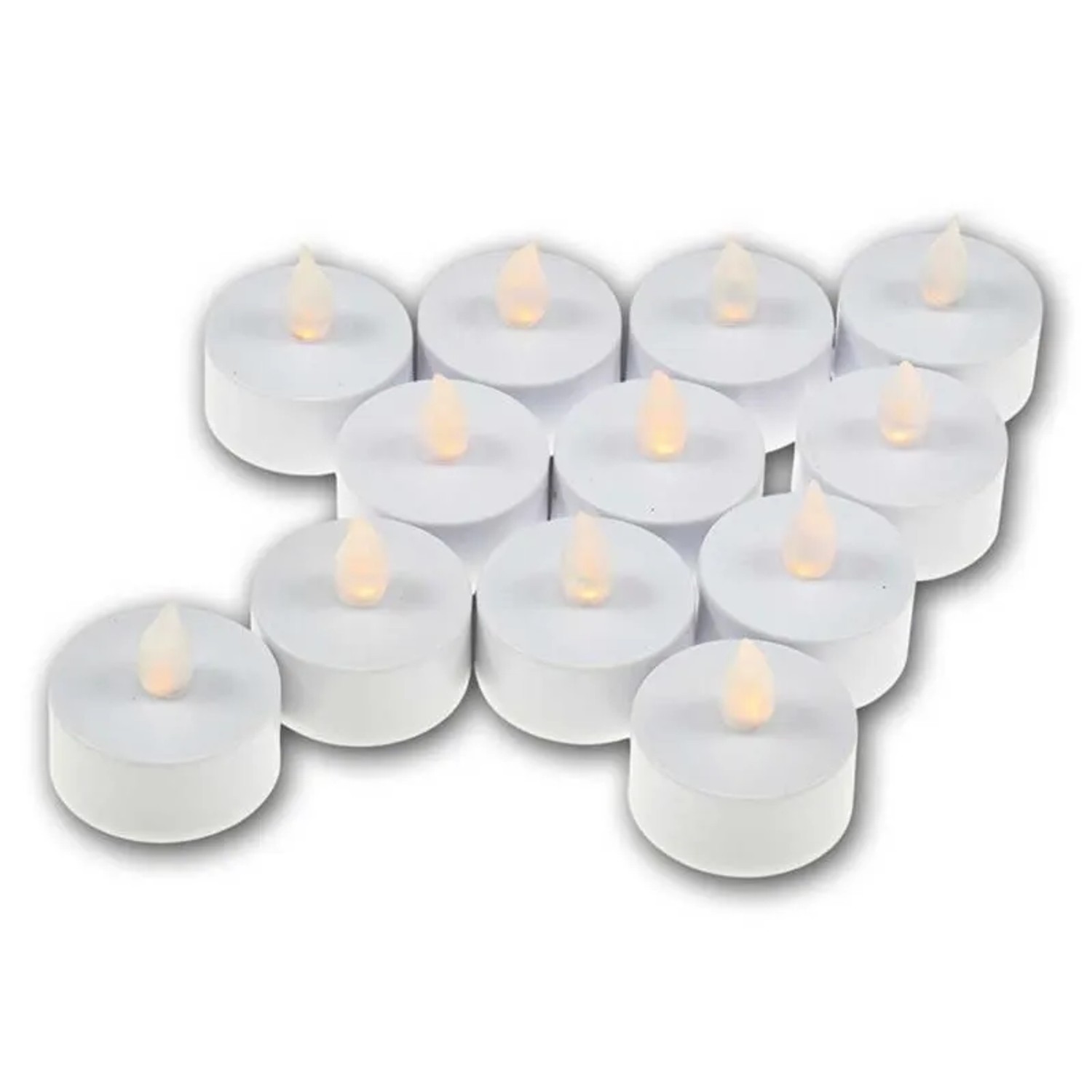 ChiliTec 12er Set LED Teelichter Flackernde Kerzen Elektri