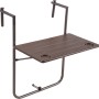 Hängeklapptisch Tabora für Balkon, 60x61x83,5 cm, Holzoptik, platzsparend und höhenverstellbar.
