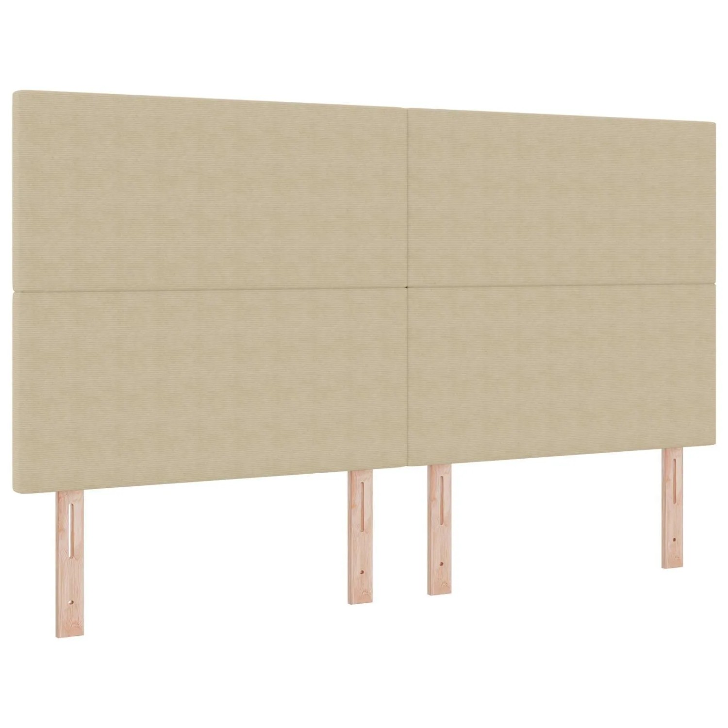 vidaXL LED Kopfteil mit LED-Lichtleisten Grau-Grün 180 cm Polyester 3338337