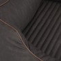 Detailaufnahme: Schwarzes Knuffelwuff Hundebett Tampa aus Kunstleder, orthopädisch, XXL.