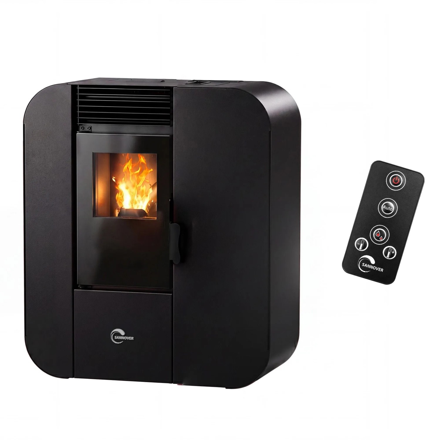 Sannover Pelletofen Slim Astral 9,4 kW Schwarz