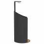 Schwarze vidaXL Gartendusche aus Poly Rattan und Akazienholz, 100x100x241,5 cm.