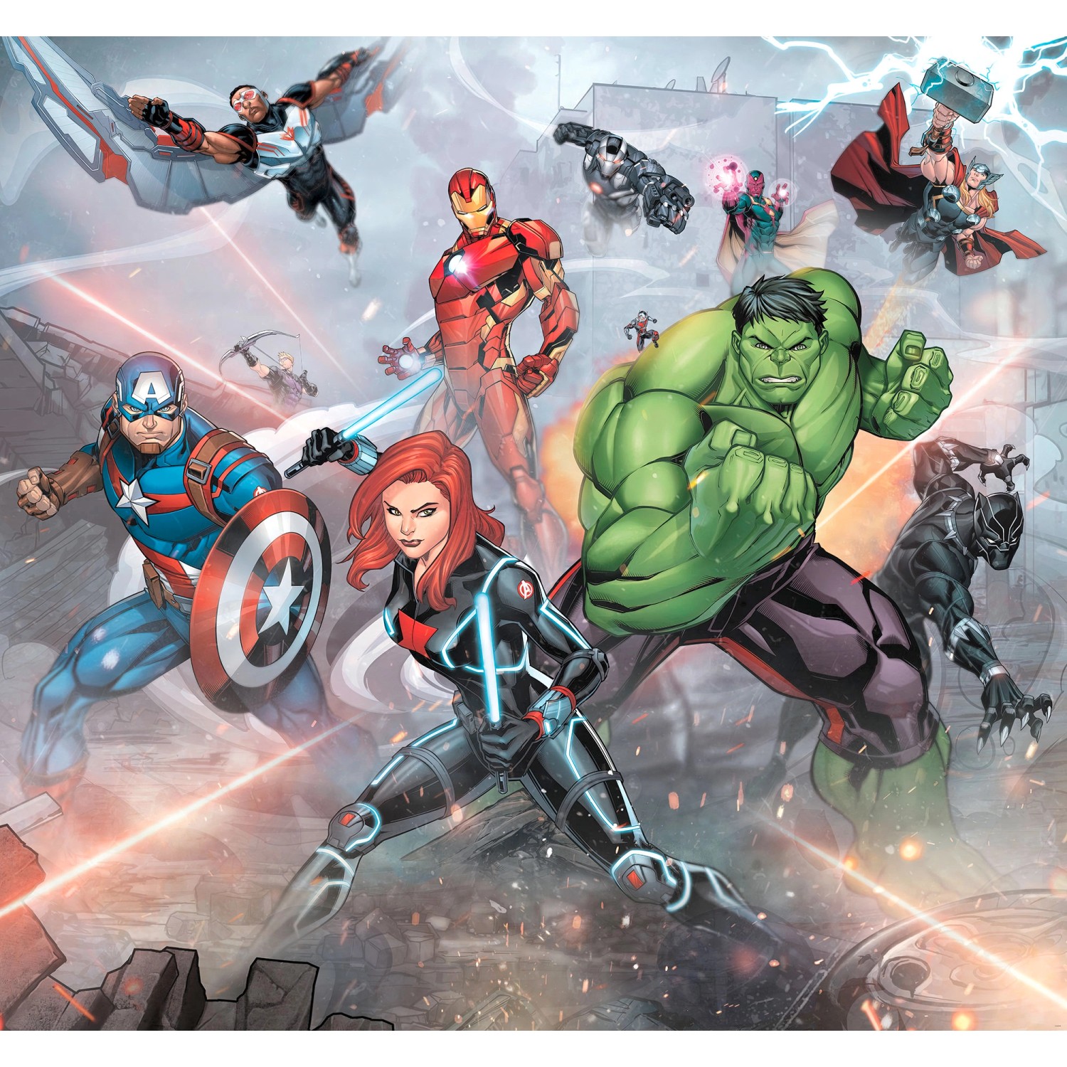 Komar Vliestapete »Avengers Street Revenge«, 300x280 cm (Breite x Höhe) günstig online kaufen