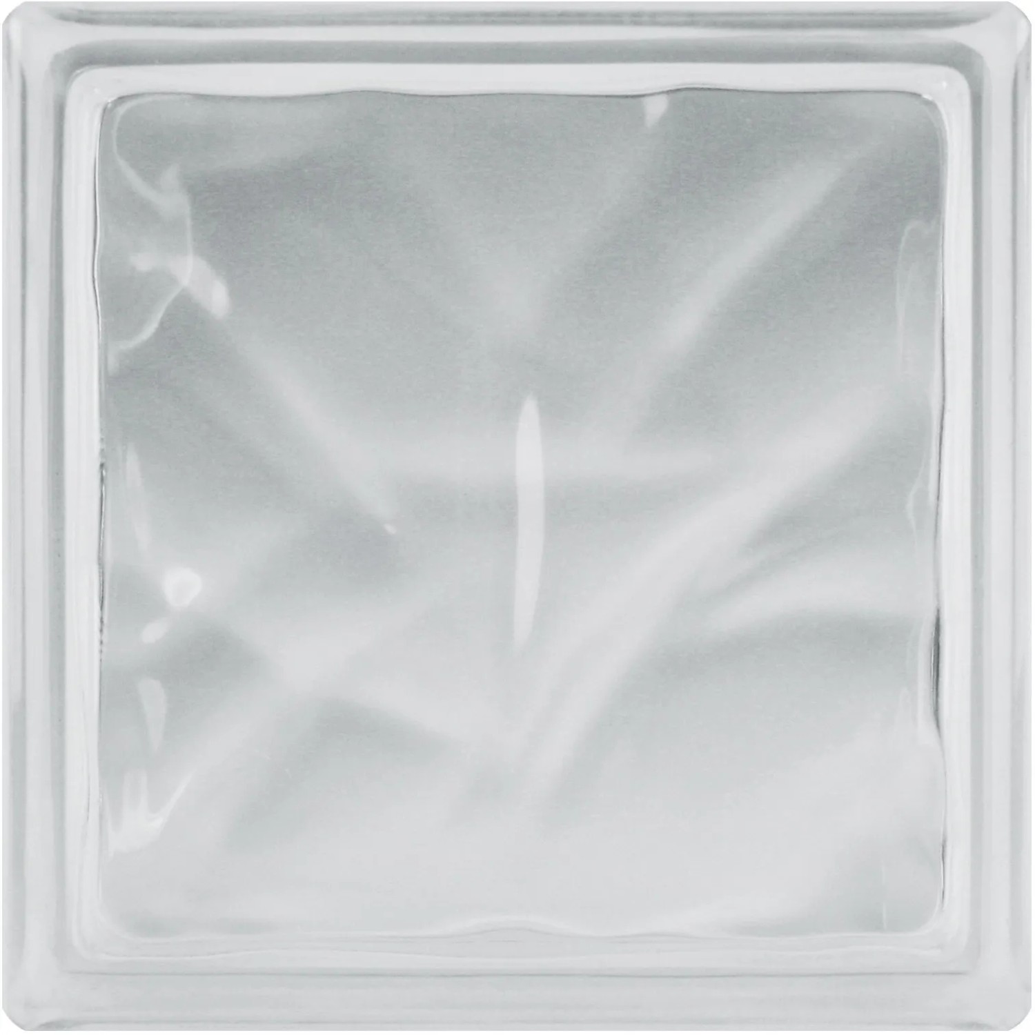 Fuchs Glasstein Wolke Klar 19 cm x 19 cm x 8 cm glänzend