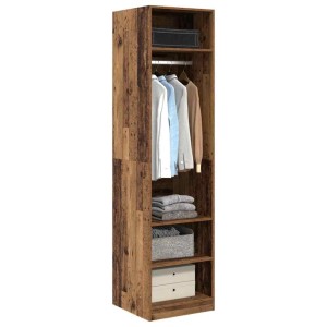 vidaXL Kleiderschrank mit Regal mit Speicher Altholz Holzwerkstoff 875009