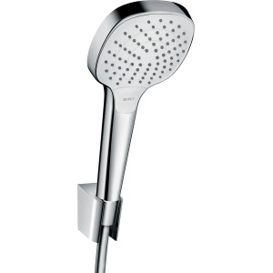 Hansgrohe Croma Select E Brauseset, Handbrause mit Brausehalter und Schlauch, Weiß/Chrom.