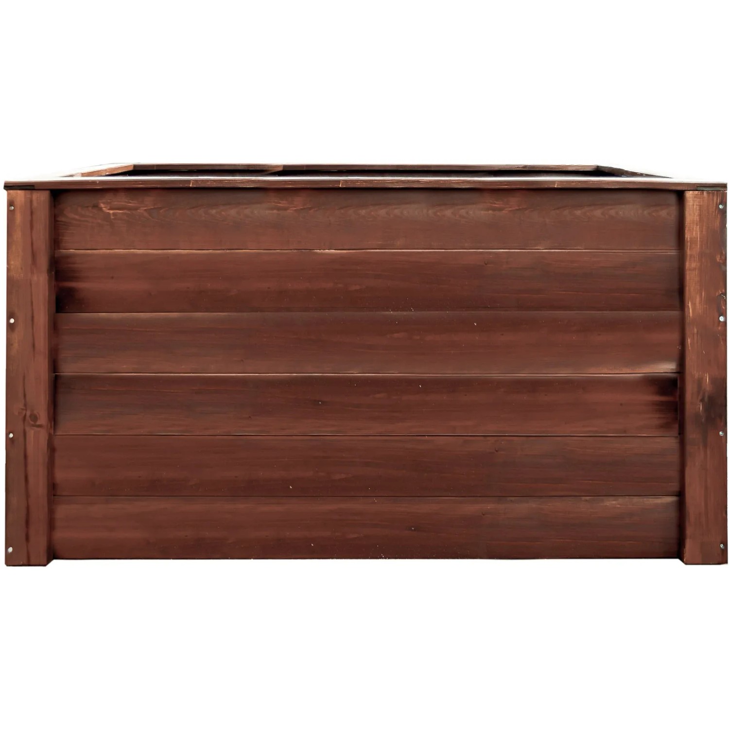 Braunes Holz-Hochbeet, 150x76x79 cm, ideal für Garten und Terrasse.