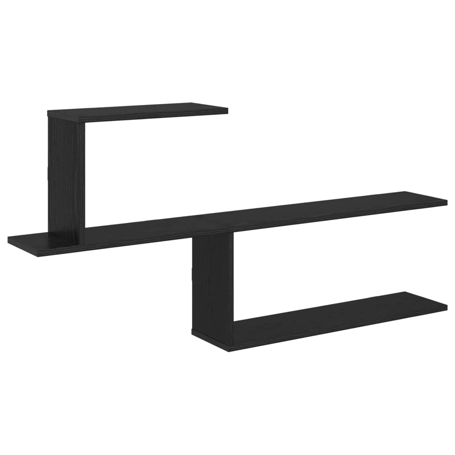 vidaXL Wandregal Schwarze Eiche 122 x 18 x 60 cm Holzwerkstoff 8012181