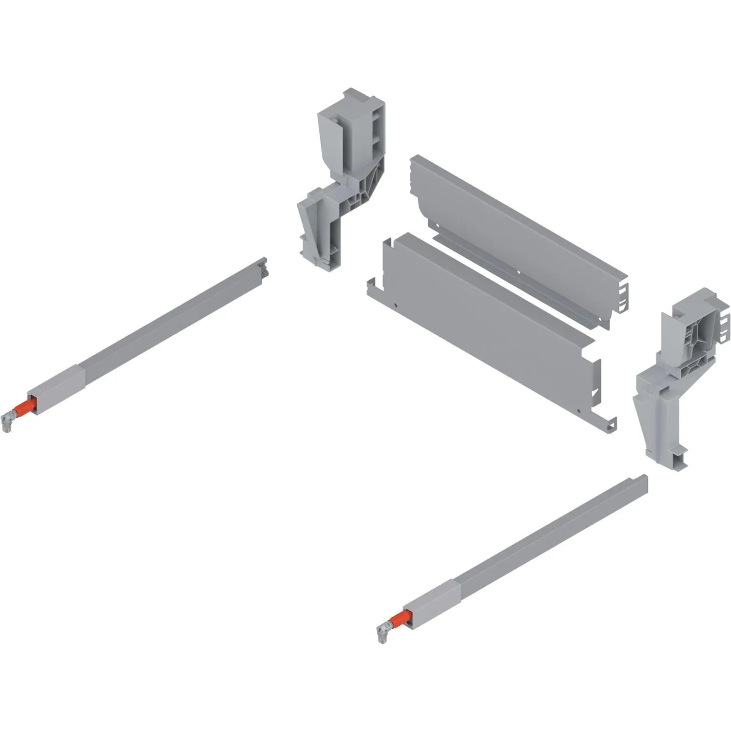 Blum Stahlrückwand für hängenden Müllauszug Korpusbreite 450 mm Grau