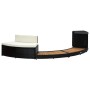 vidaXL Whirlpool-Umrandung Schwarz Poly Rattan & Massivholz Akazie 310092_4