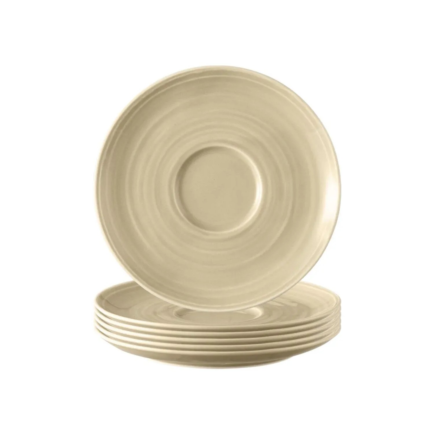 Seltmann Weiden Terra Kombi-Untertassen 16,1 cm 6er Set Sandbeige