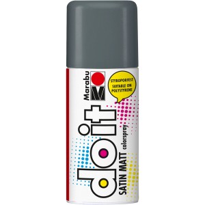 Marabu Colorspray Do It Satin Matt 150ml in Graphit, seidenmatte Sprühfarbe für Bastel- und Heimwerkprojekte.