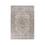 Beiger Kurzflor Teppich (160x230 cm) im Vintage Used-Look mit orientalischem Muster.