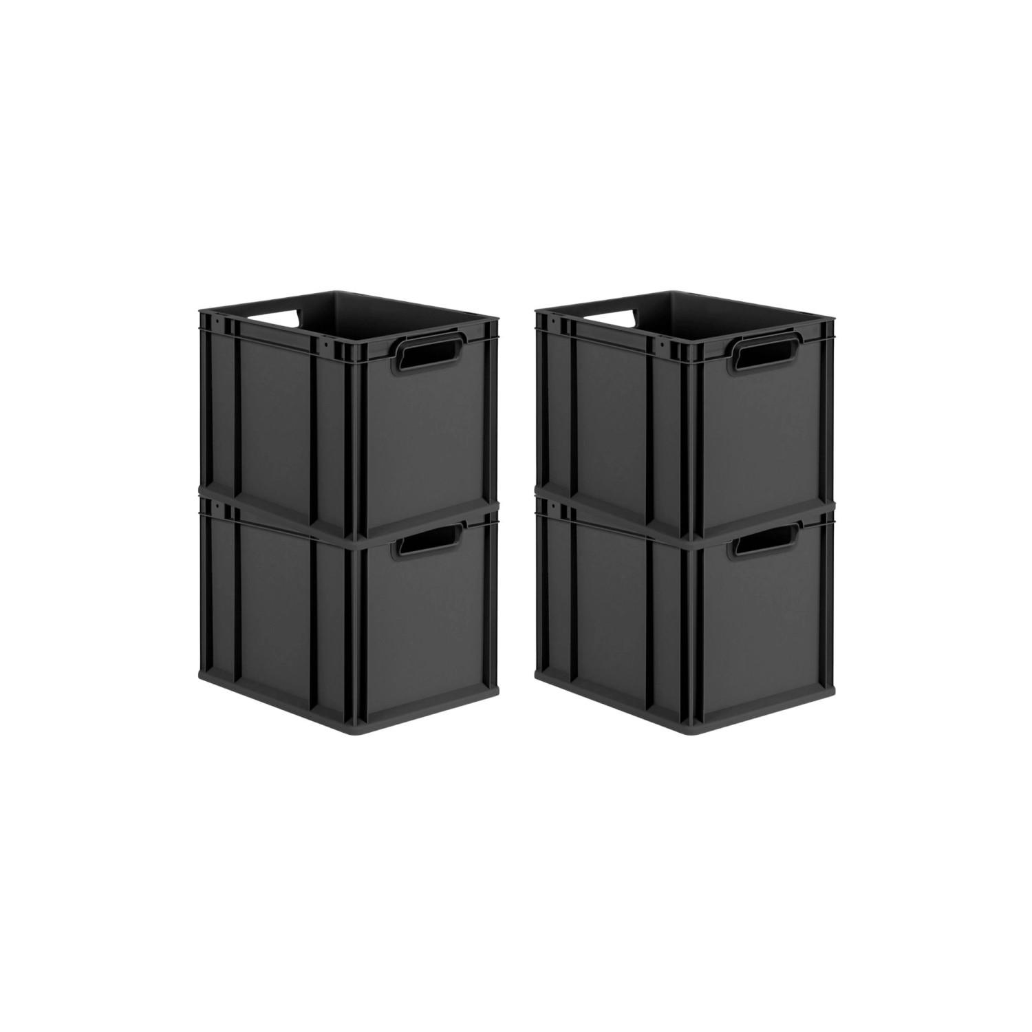 PROREGAL SuperSparSet 4x Eurobox Nextgen Grip HxBxT 32x30x40cm 30 Liter Gri günstig online kaufen
