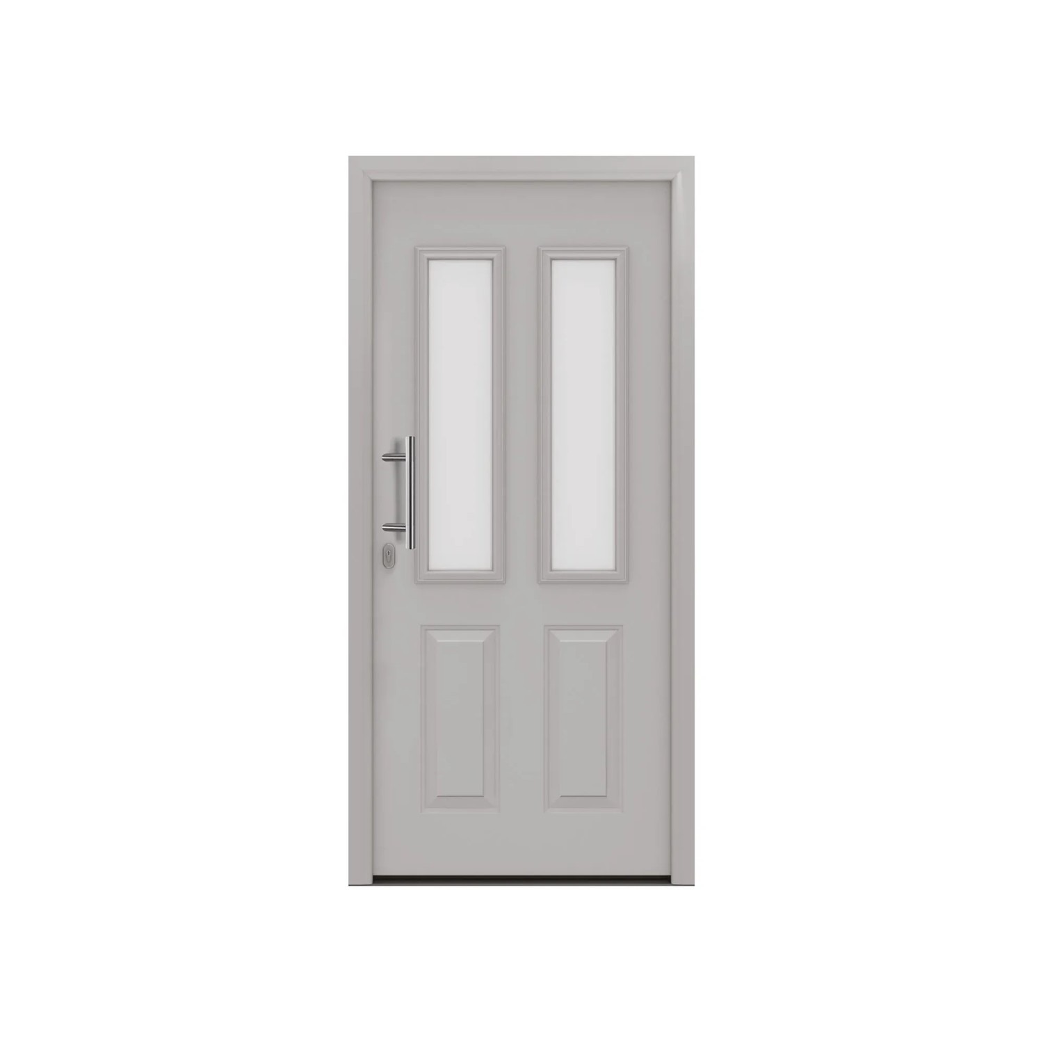 EcoStar Haustür IsoPro IP 410S Weißaluminium 110 cm x 210 cm DIN Rechts