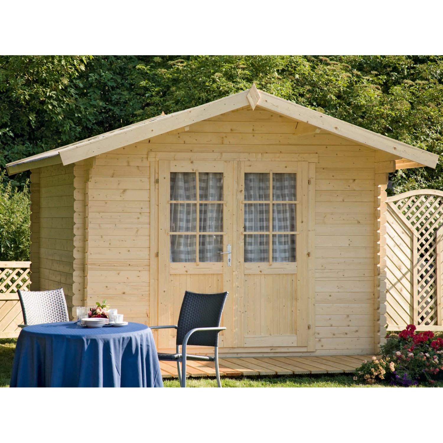 Wolff Finnhaus Holz-Gartenhaus Bibertal 28-B 300 Cm X 240 Cm Kaufen Bei OBI