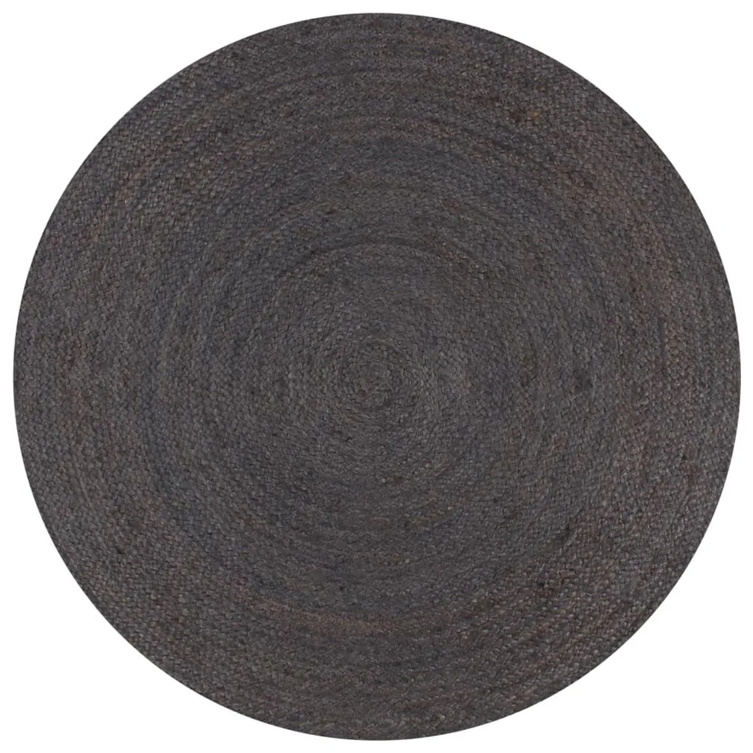 vidaXL Teppich Handgefertigt Jute Rund 90 cm Dunkelgrau 133665 günstig online kaufen