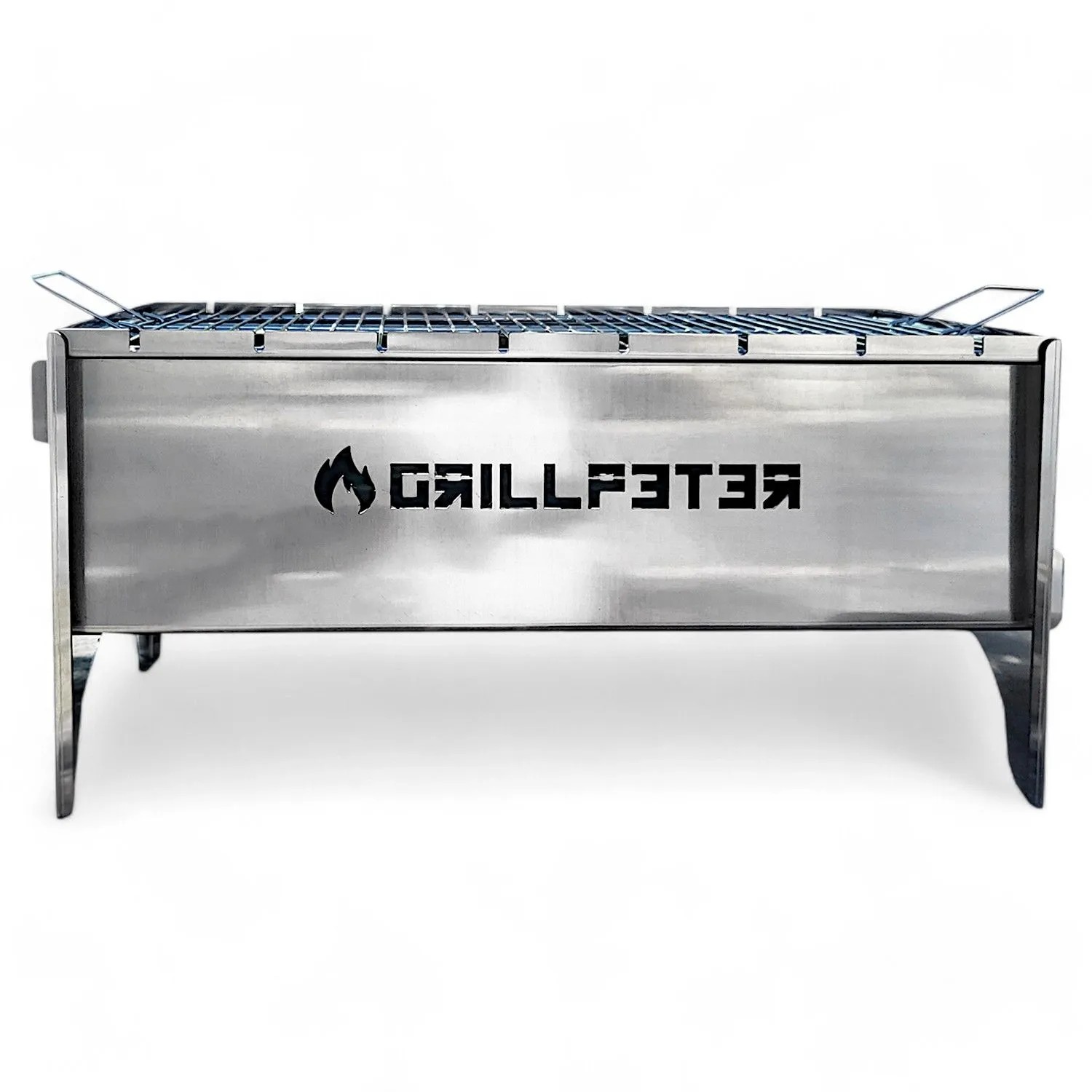 Grillpeter Mangal Anar Deluxe 2mm Campinggrill aus Edelstahl Schaschlikgrill