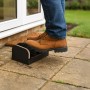 Relaxdays Schuhabstreifer Holz Schwarz Natur Rutschfest 11 cm x 23 cm x 15,5 cm 1,6 kg_3