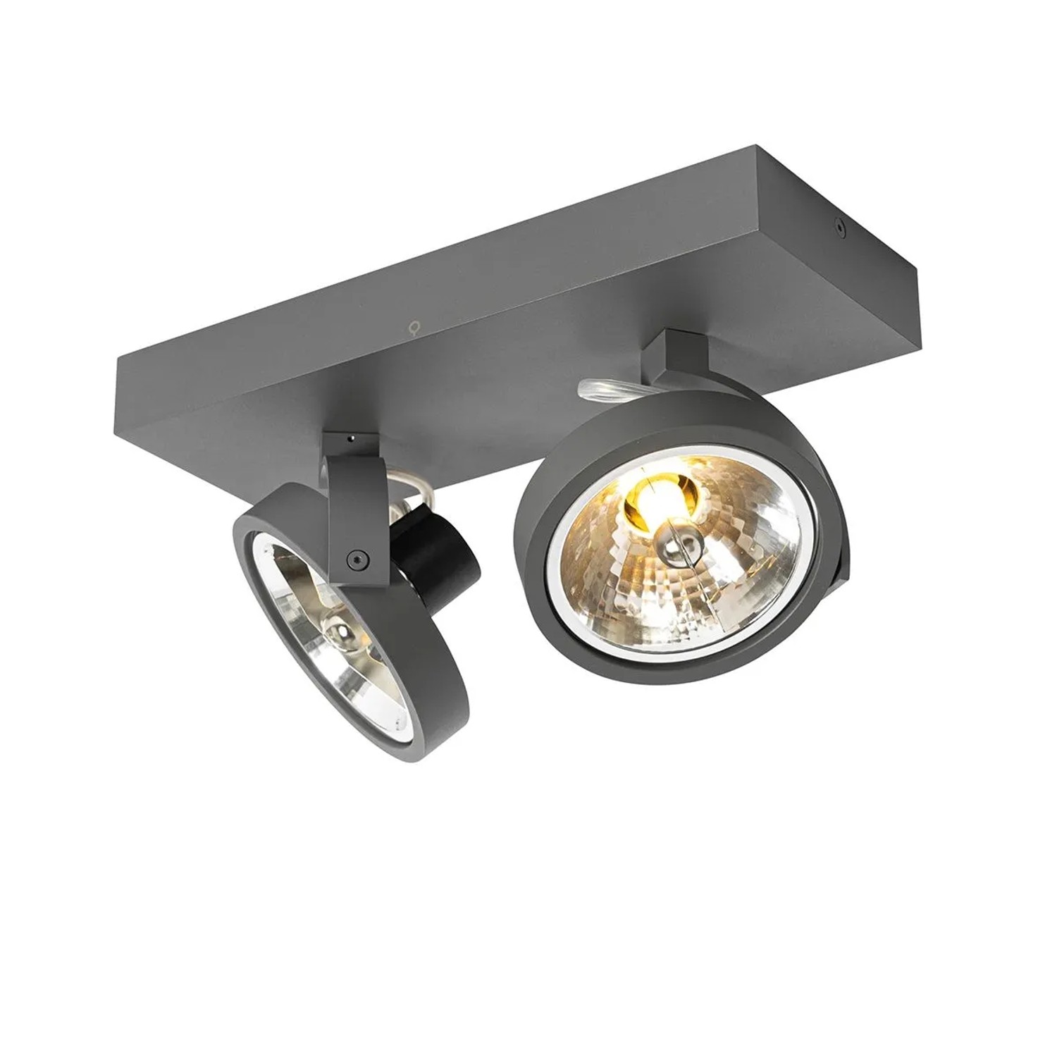 QAZQA Design Spot Grau Verstellbar 2 Flammig Go
