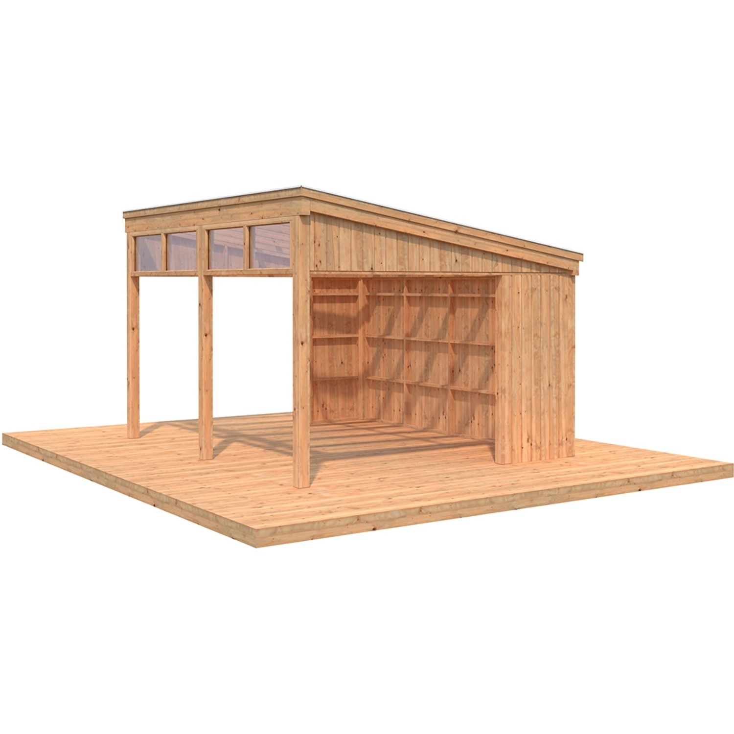 Palmako Holzpavillon "Nova", mit Oberlicht, BxT: 432x376 cm, hellbraun günstig online kaufen