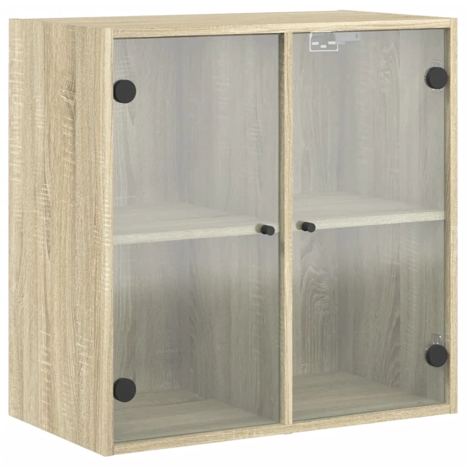 vidaXL Wandschrank mit Glastüren Sonoma-Eiche 68x37x68,5 cm günstig online kaufen