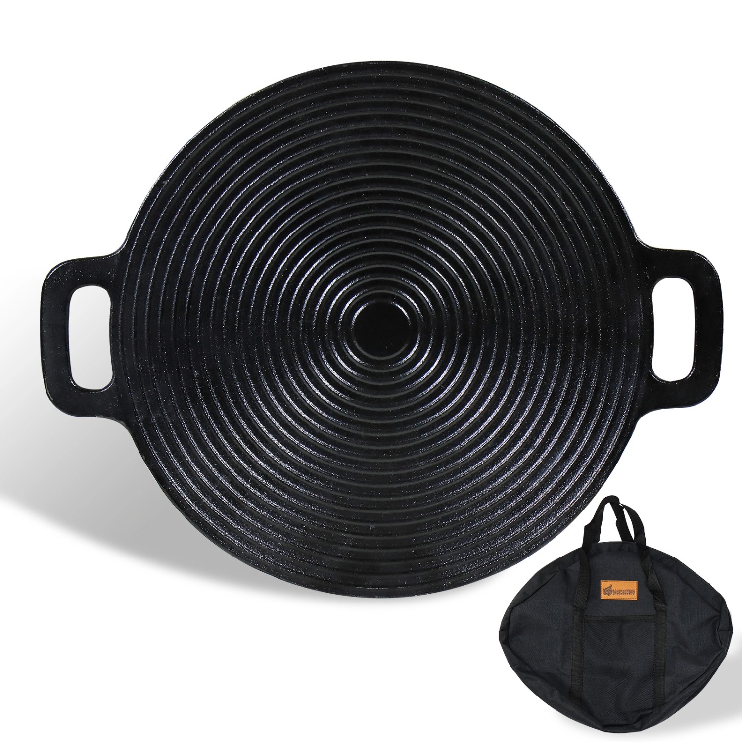CCLIFE BBQ Grillpfanne Koreanische aus Gusseisen Runde Grillplatte Durchmes günstig online kaufen