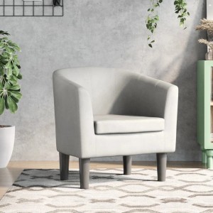 Weißer Loungesessel aus Kunstleder von vidaXL. Clubsessel mit Armlehne für Wohnzimmer und Büro.